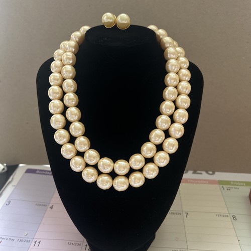 Pearl costume necklace - pearl, necklace/earings